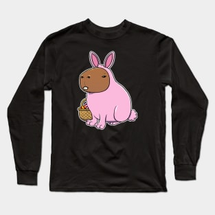 Capybara Easter Bunny Costume Long Sleeve T-Shirt